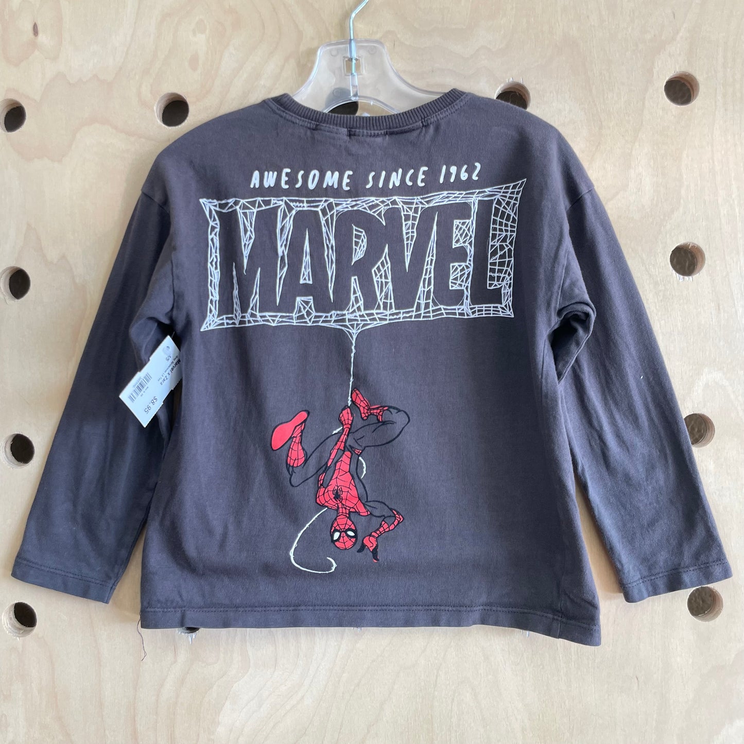 Grey Spiderman LS Tee