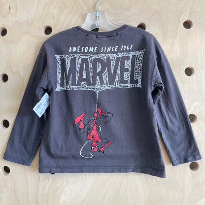Grey Spiderman LS Tee