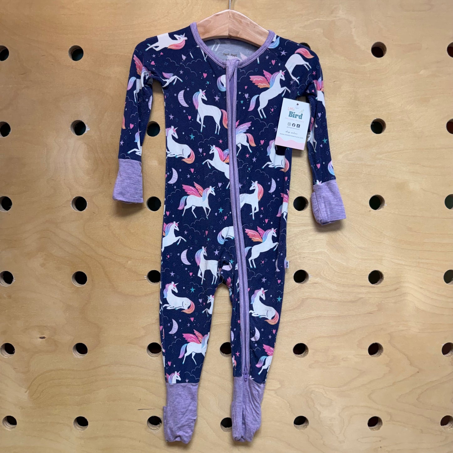 Purple Pegasus/Unicorn Bamboo Zippy