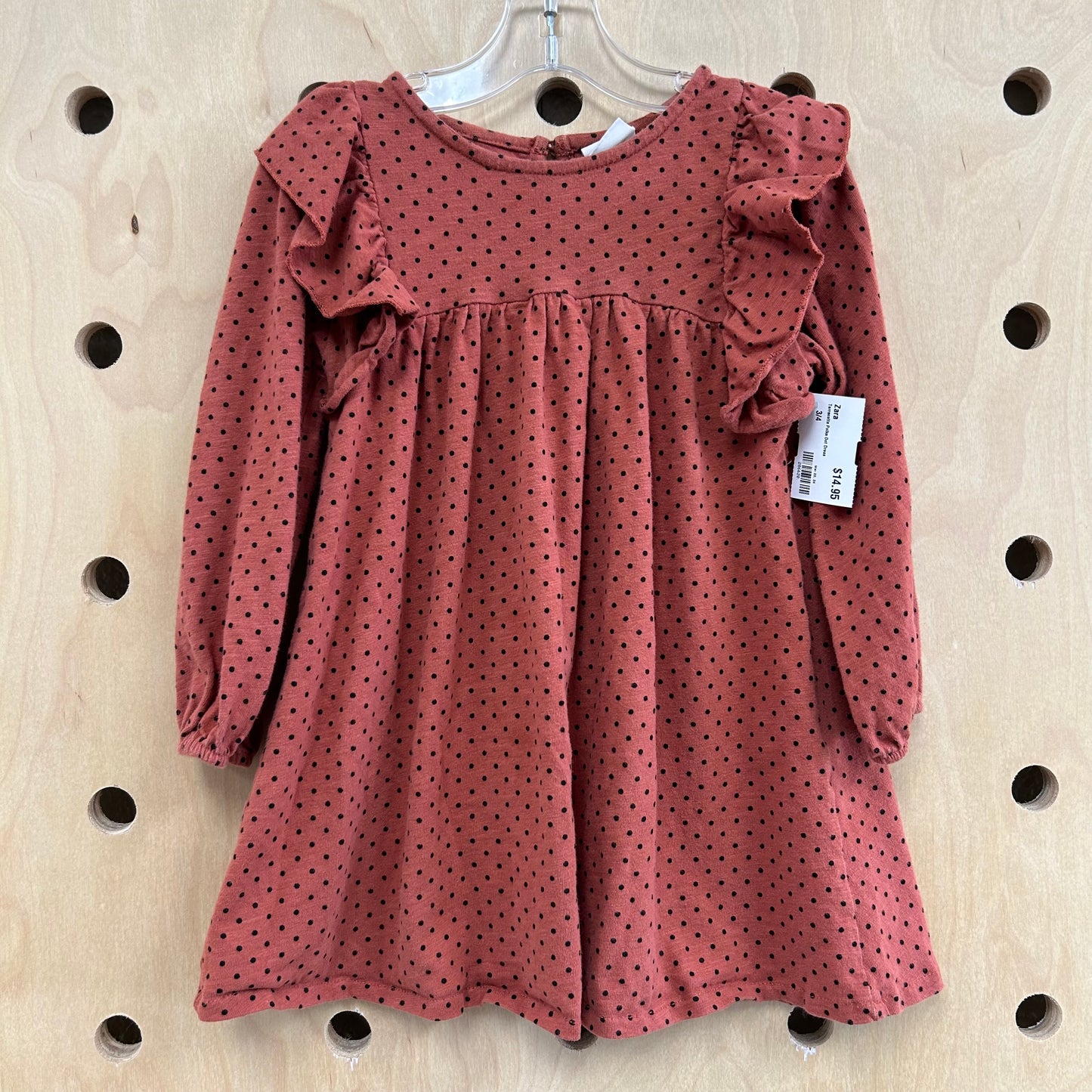 Terracotta Polka Dot Dress