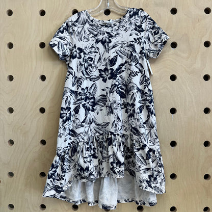 Cream & Black Floral Dress
