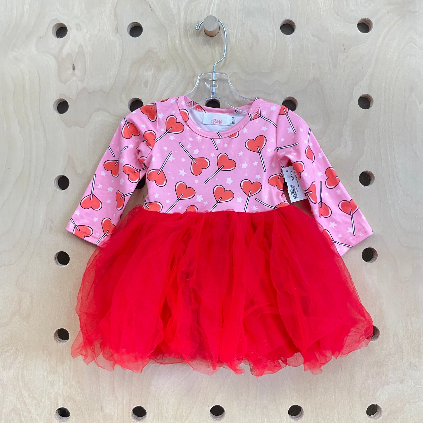 Pink & Red Heart Suckers Dress