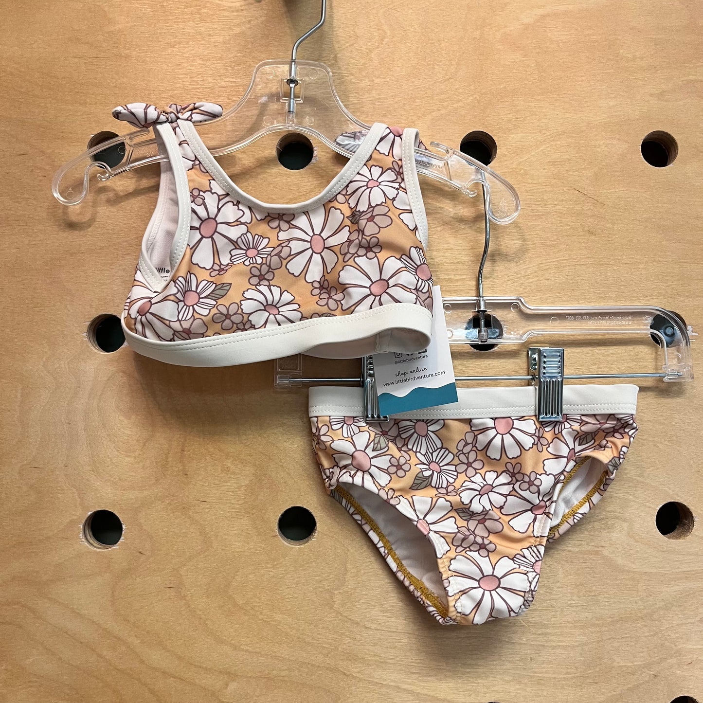 Yellow & Cream Floral Swimsuit