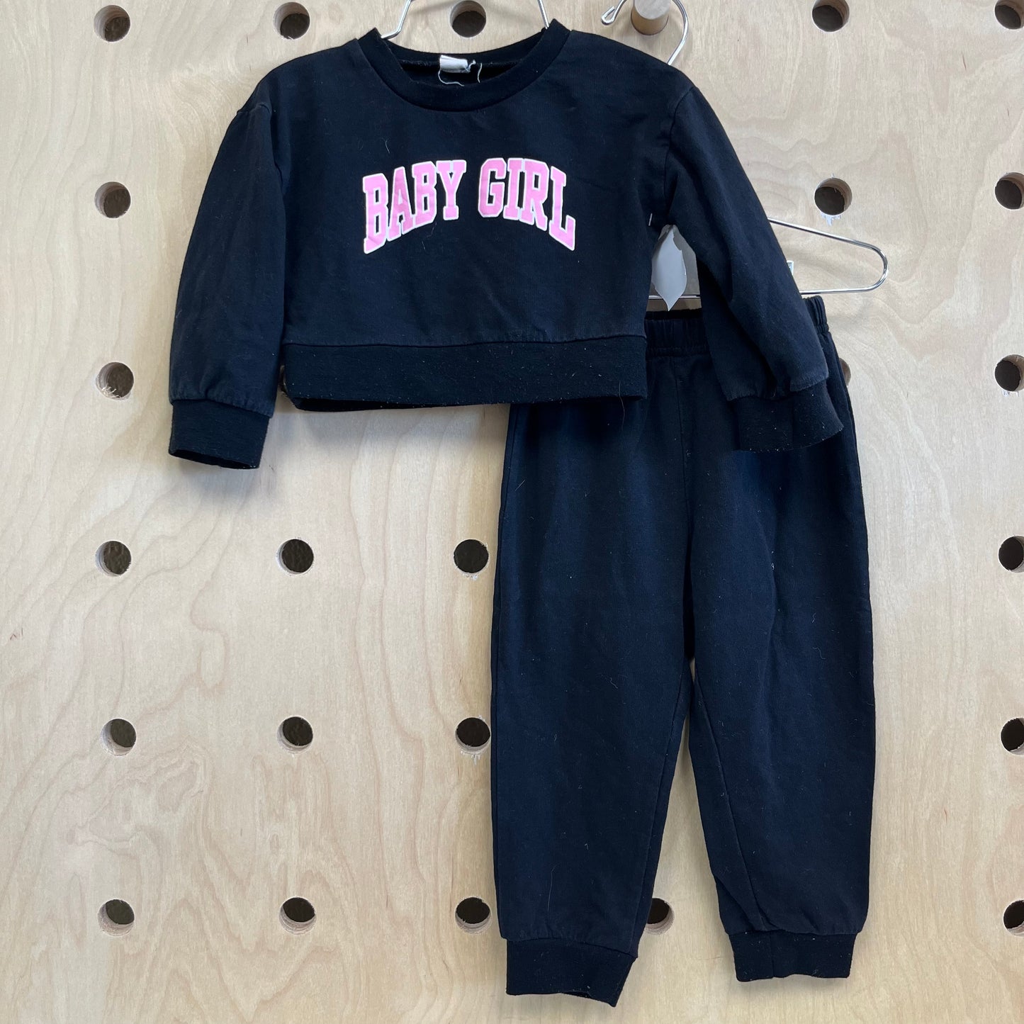 Black Baby Girl Sweat Set