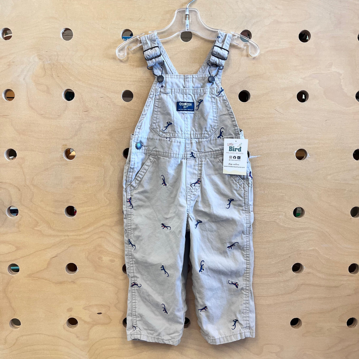 Khaki Dino Overalls