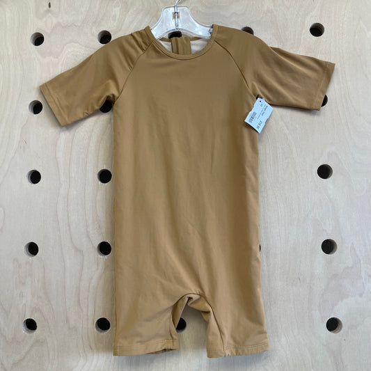 Camel Lined Rash Guard Swimsuit