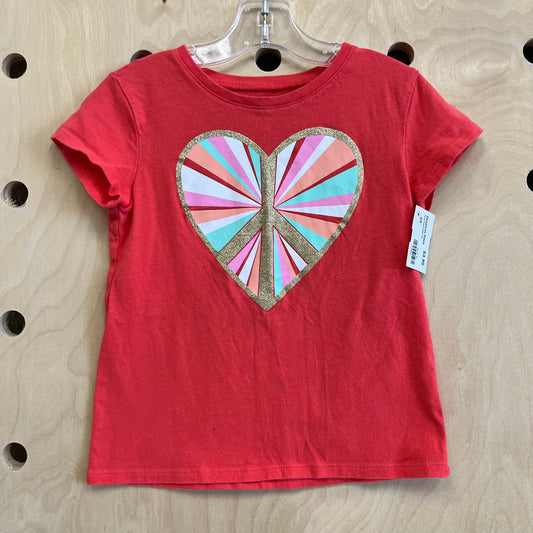 Coral Peace Heart Tee