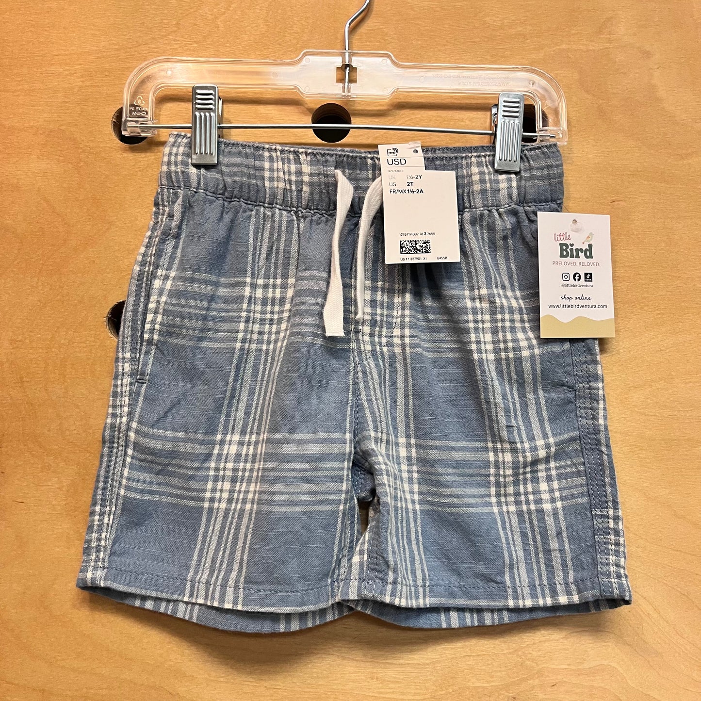 Blue/White Plaid Shorts NEW!