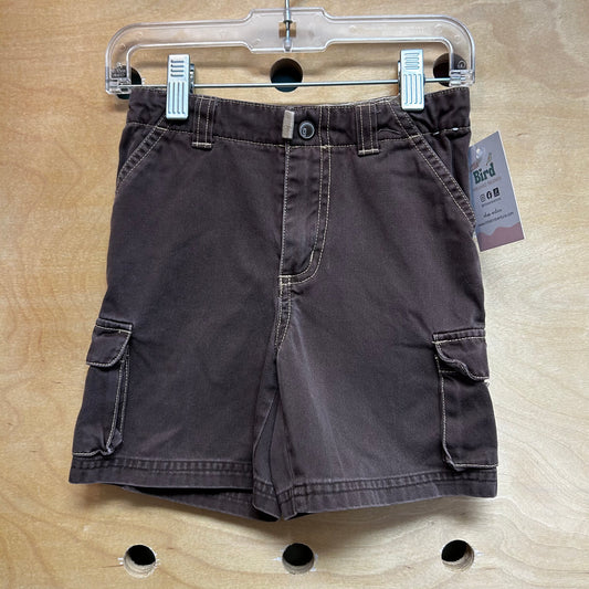 Brown Cargo Denim Shorts