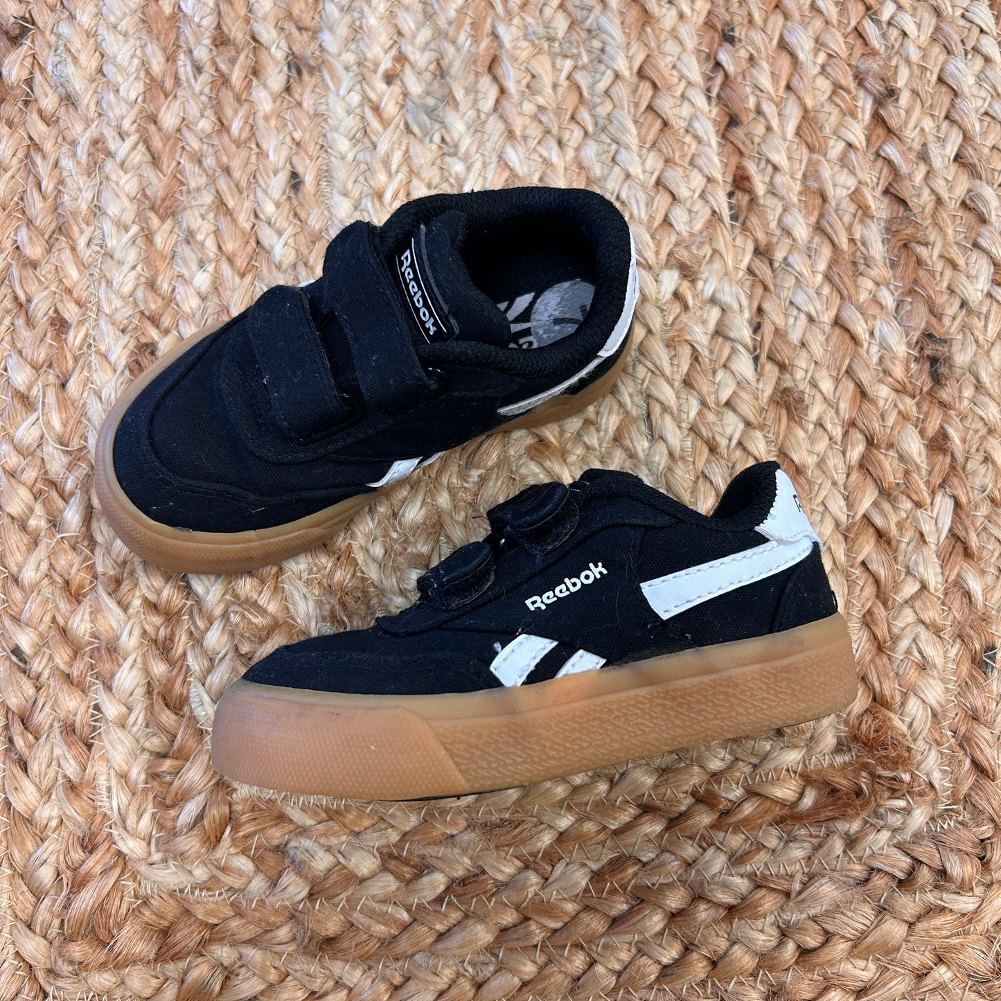 Black Velcro Low Tops
