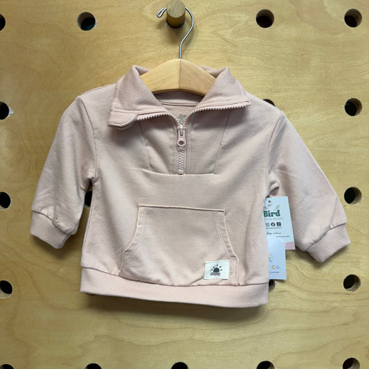 Organic Pink 1/4 Zip Jacket NEW!
