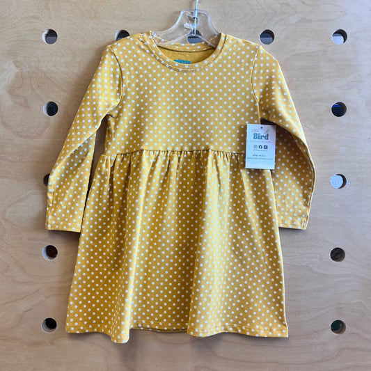 Yellow/White Polka Dot Dress