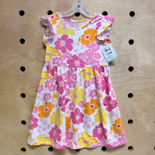 Pink/Yellow Floral Dress NEW!!