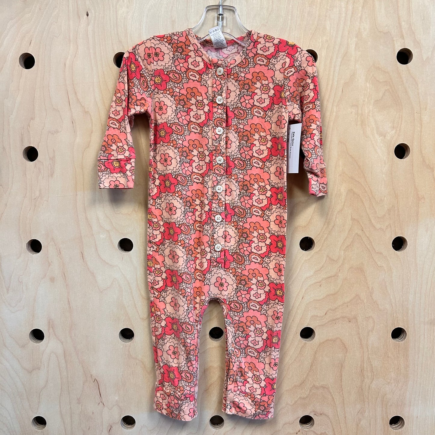 Peach/Pink Floral Modal Romper