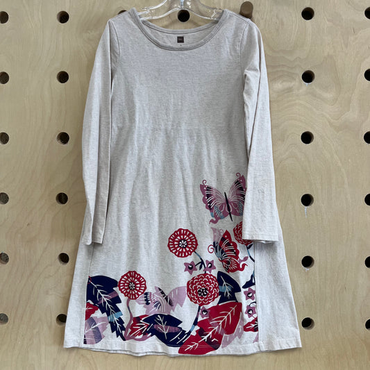Beige Butterfly LS Dress