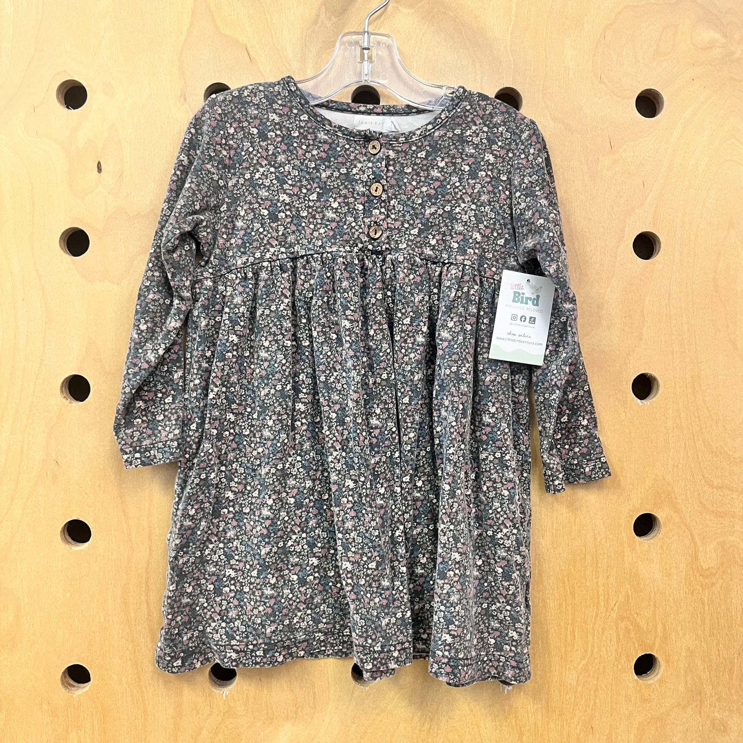 Navy Floral Organic Cotton Dress