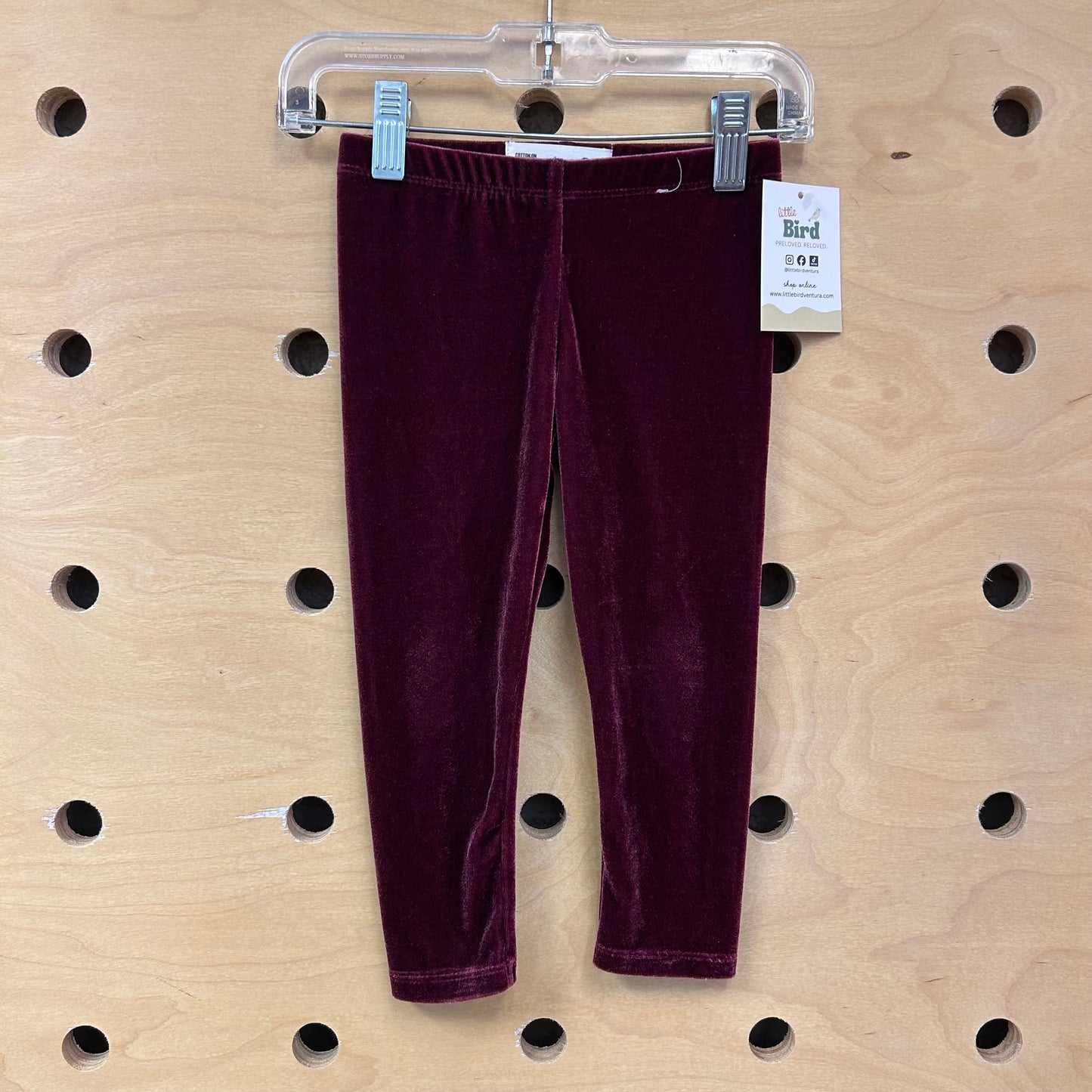Purple Velour Leggings