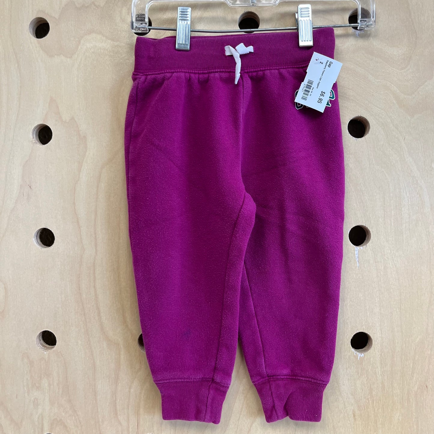Raspberry Fleece Logo Joggers