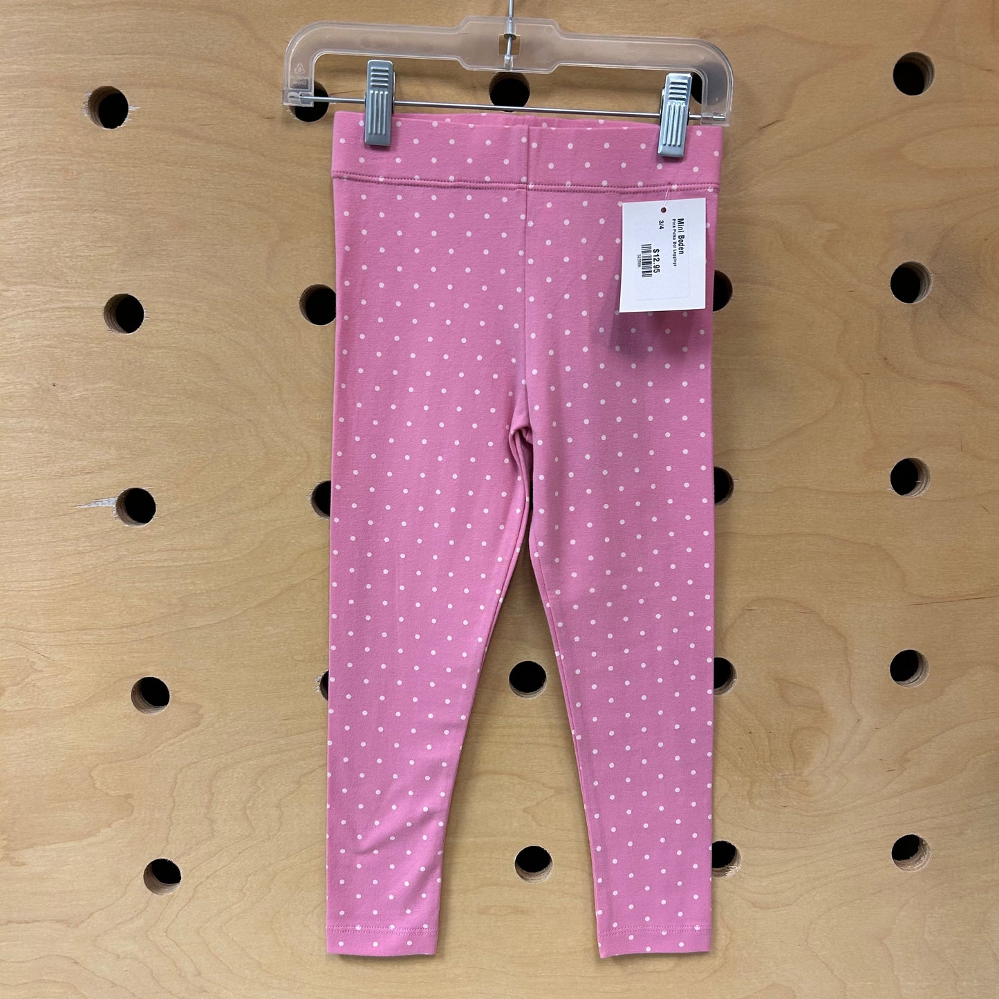 Pink Polka Dot Leggings