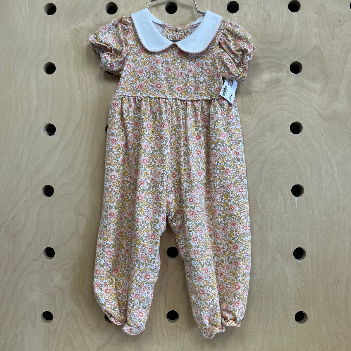 Peach Floral Romper