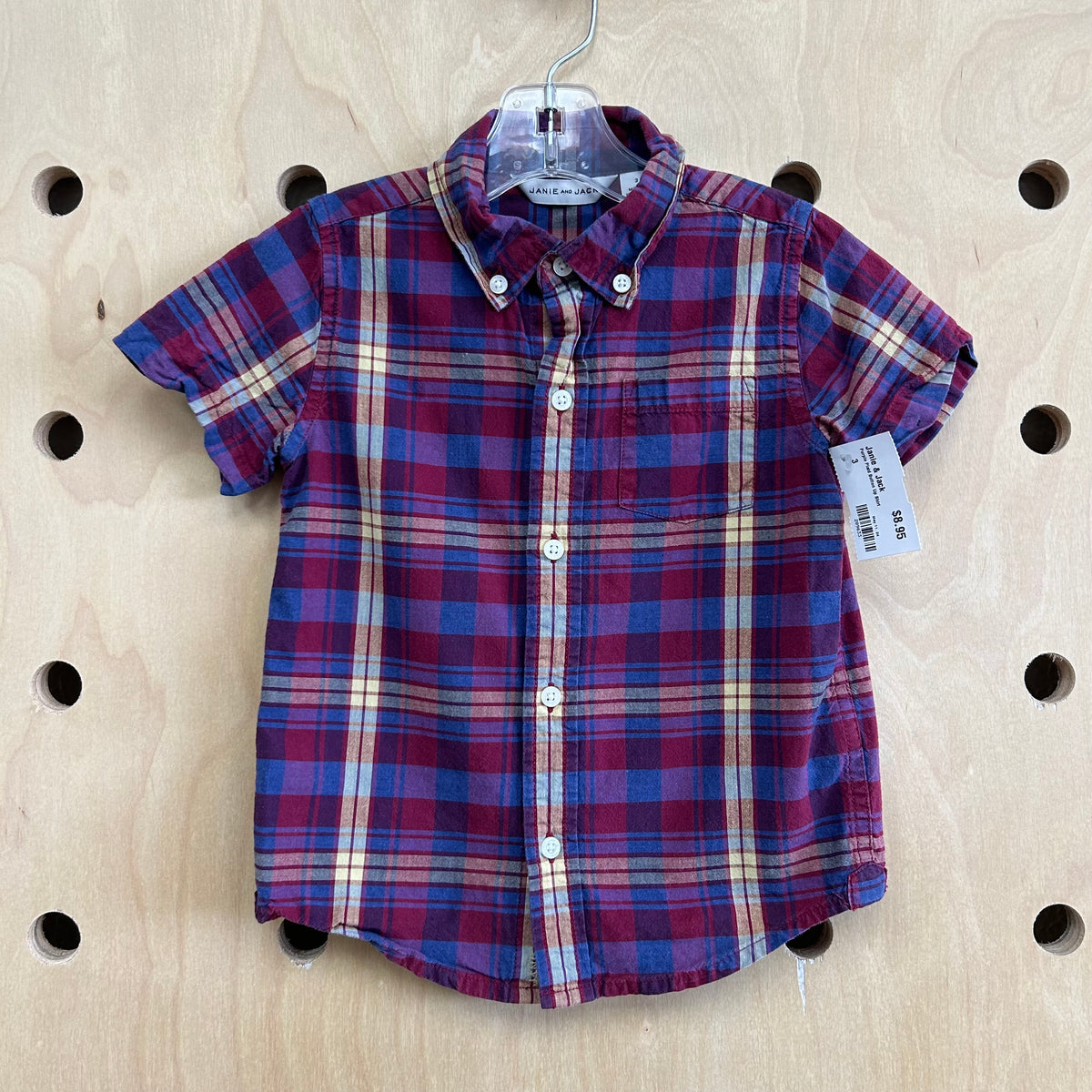 Purple Plaid Button Up Shirt