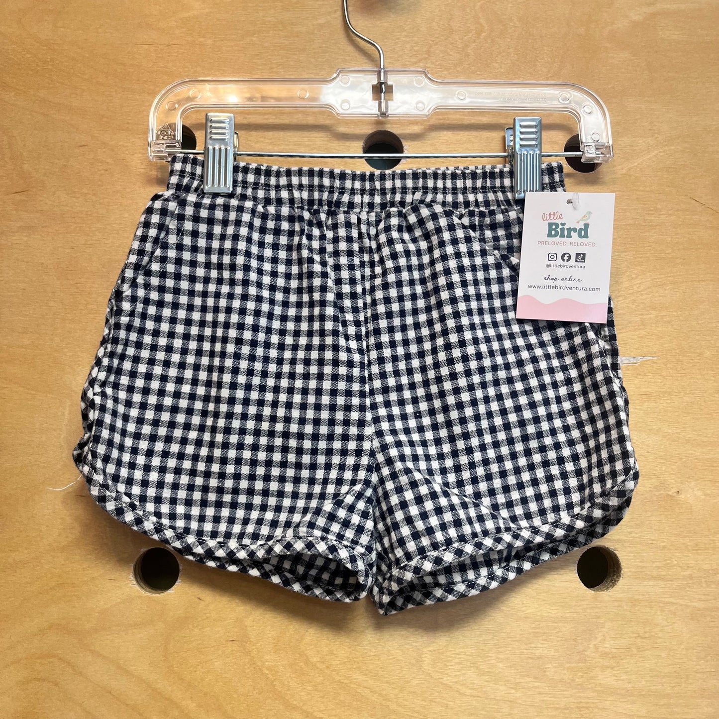 Blue/White Gingham Shorts