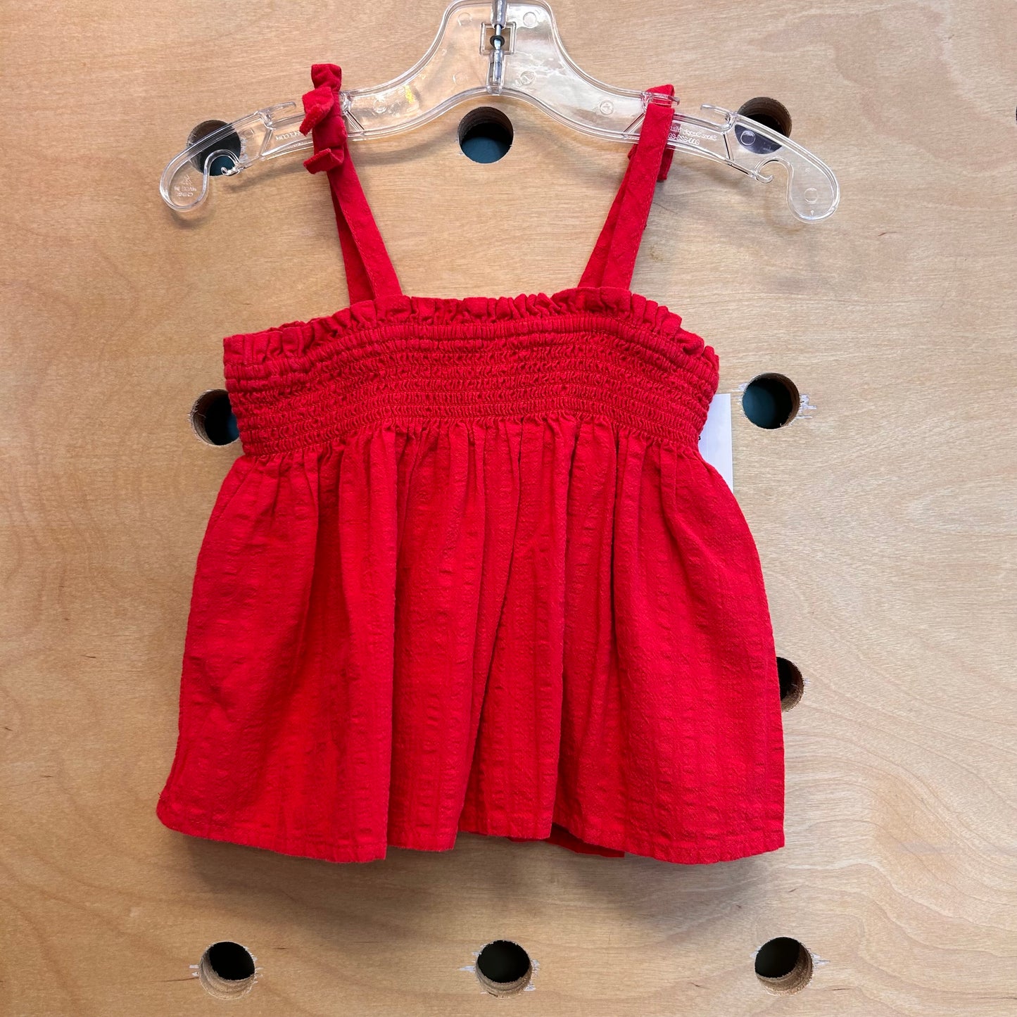 Red Smocked Tank