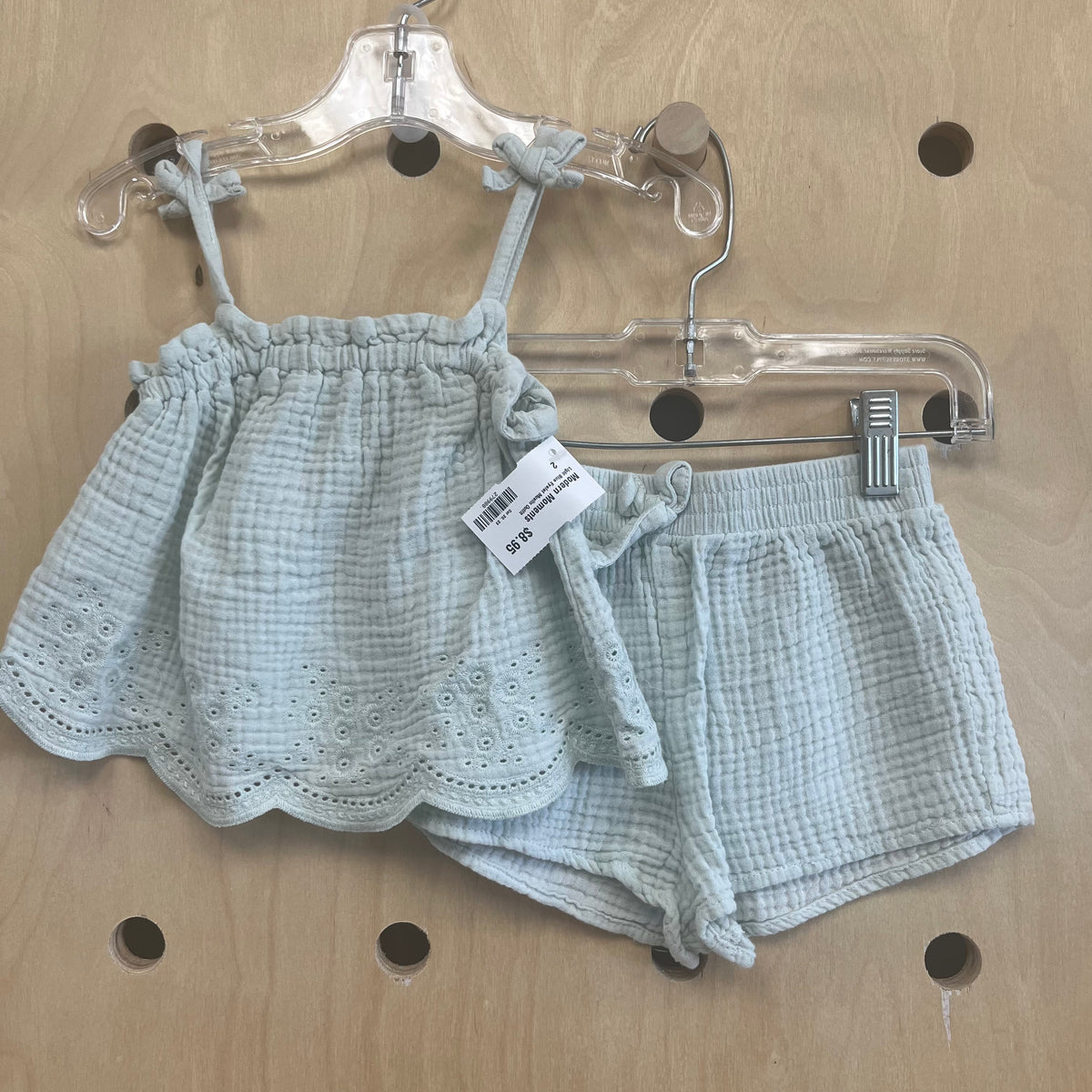 Light Blue Eyelet Muslin Outfit