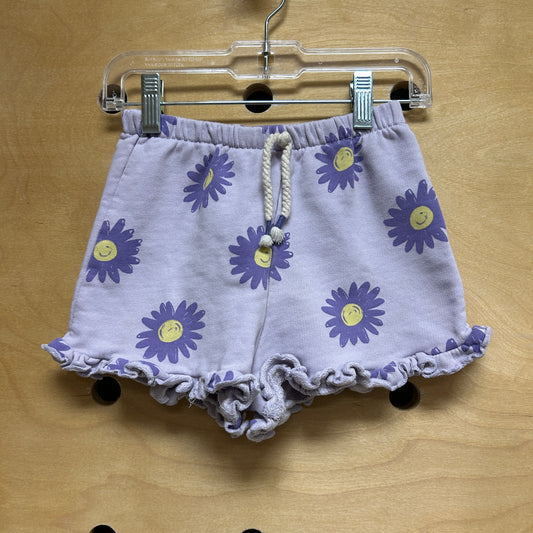 Lavender Floral Drawstring Shorts