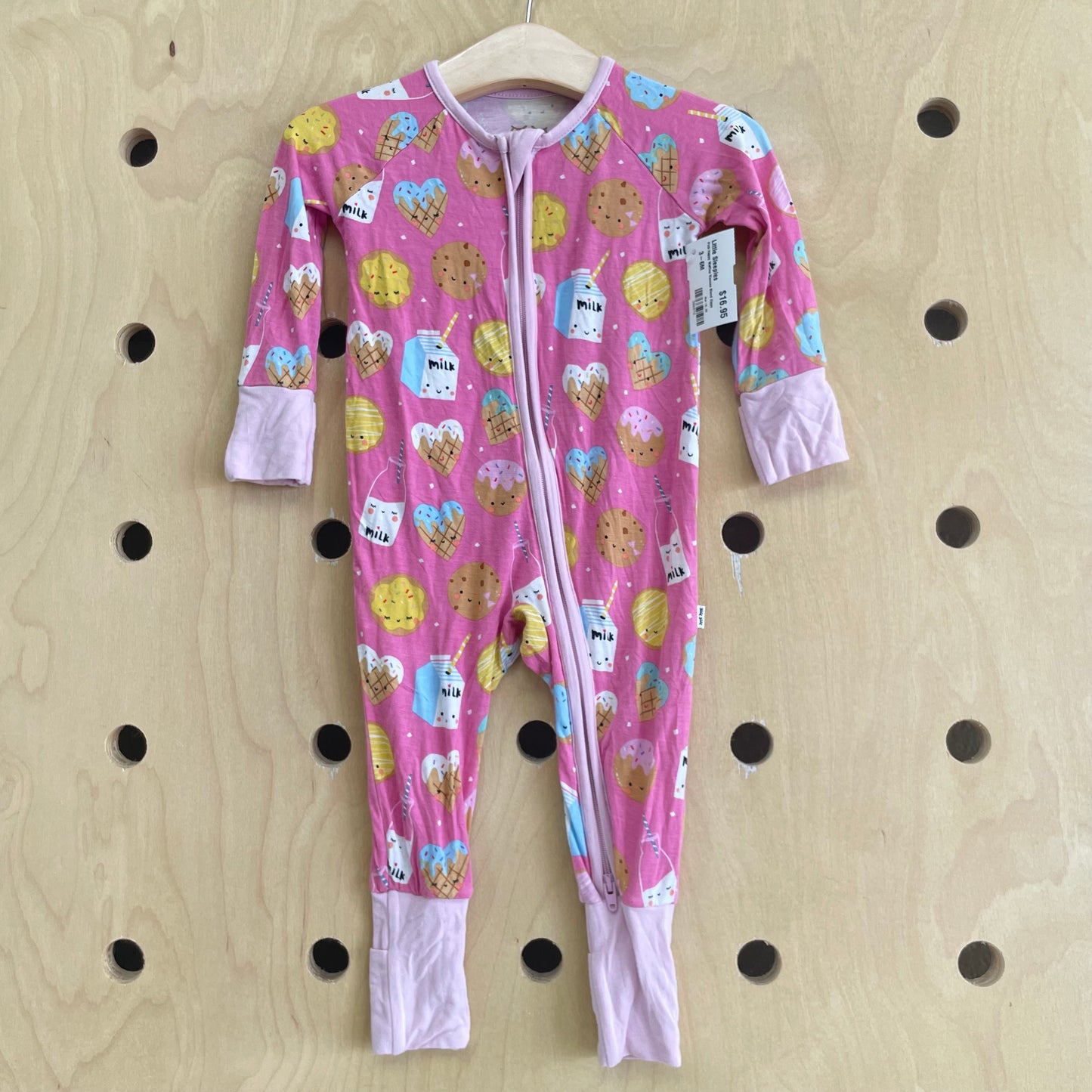 Pink Happy Waffles Viscose Blend Zippy