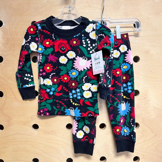 Organic Black/Red Floral PJ's