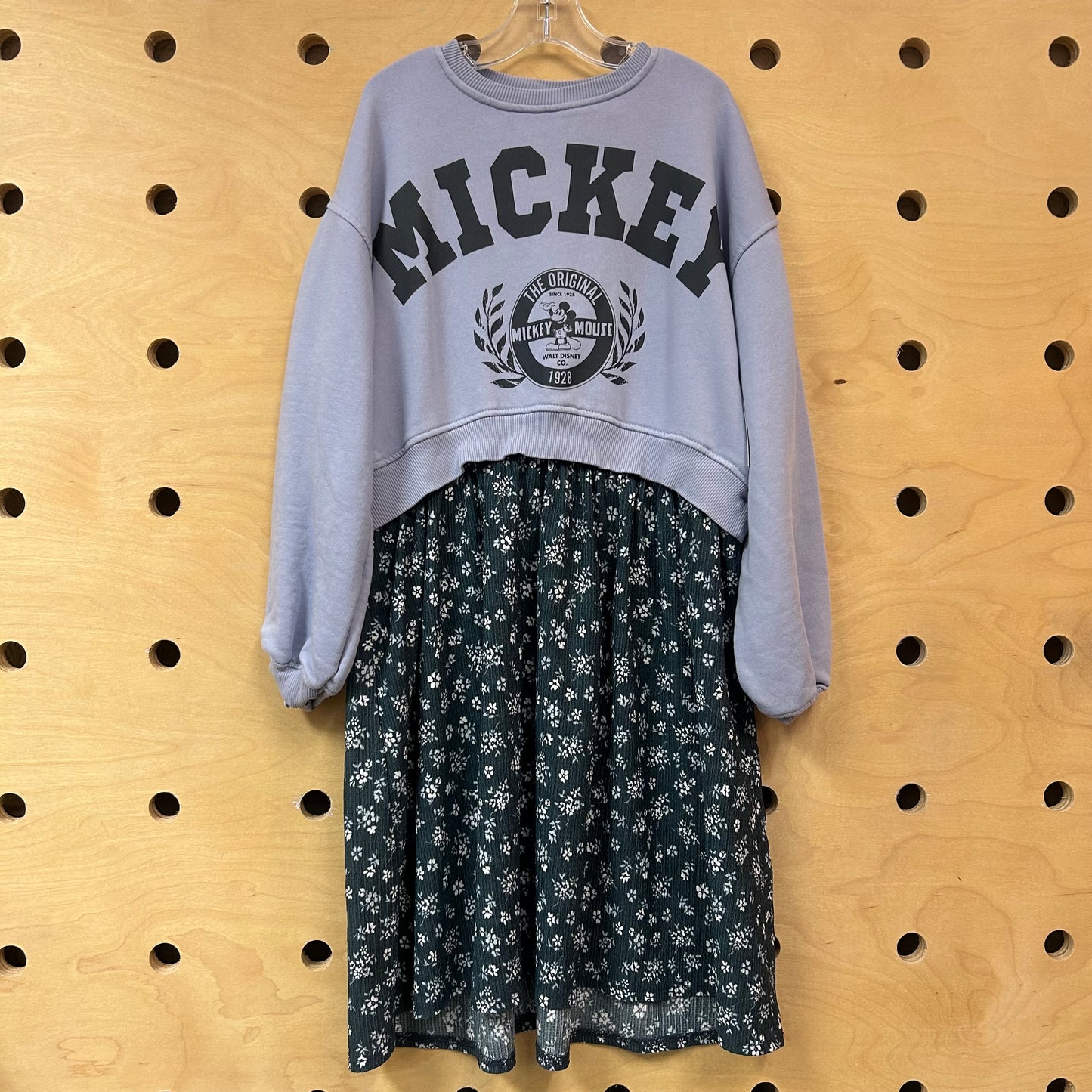 Purple/Navy Floral Mickey Dress