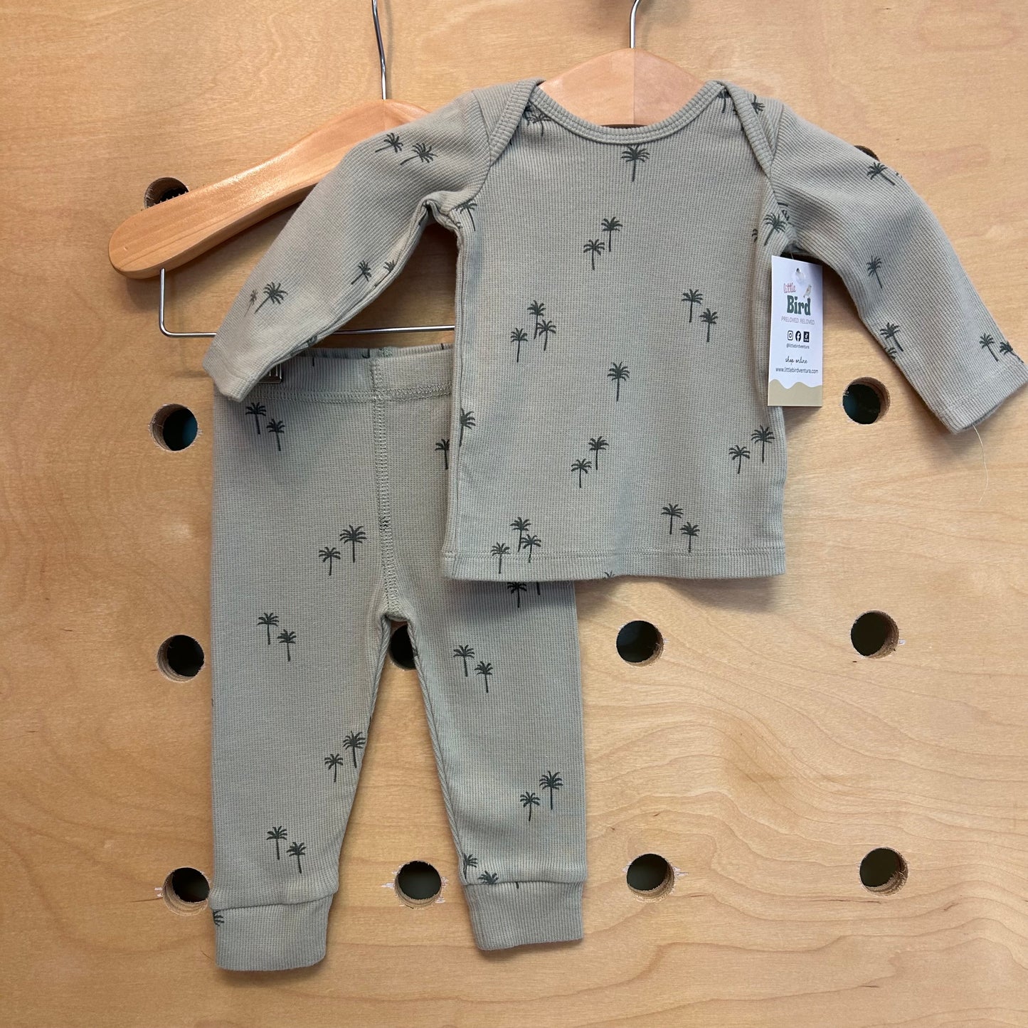 Seafoam Organic Palms Outfit