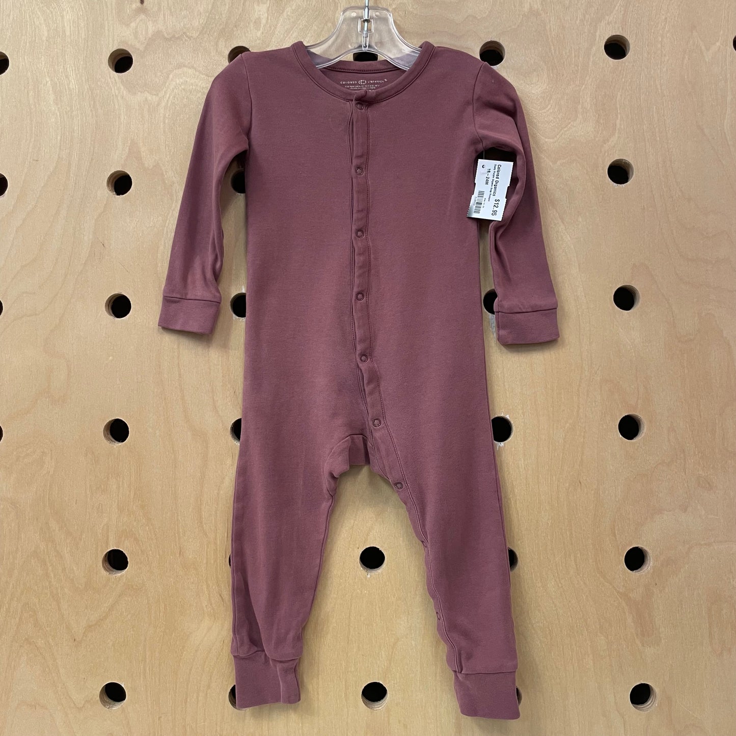 Dusty Purple Organic Snap Romper