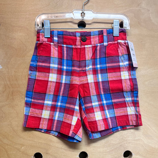 Red/Blue Plaid Shorts