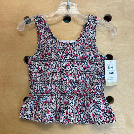 Pink/White Floral Smocked Tank