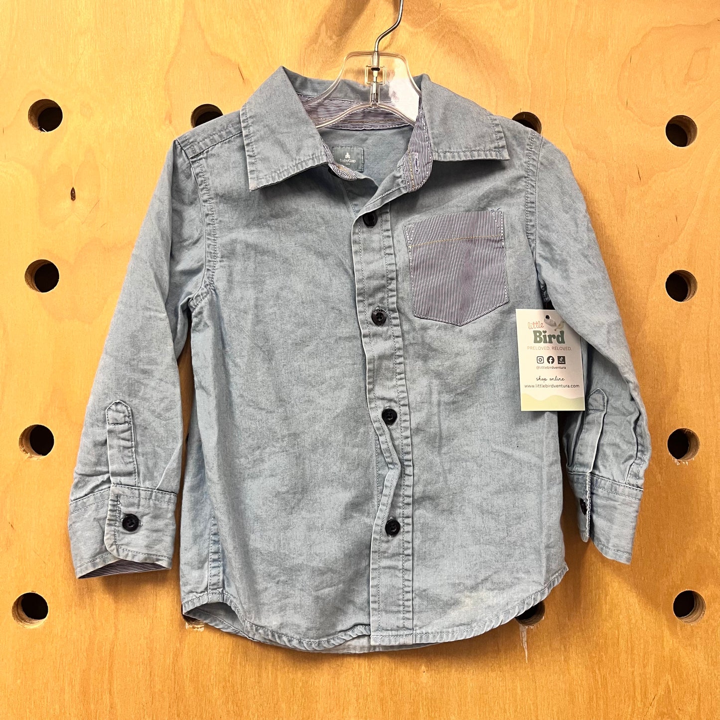Denim Pocket Button Up