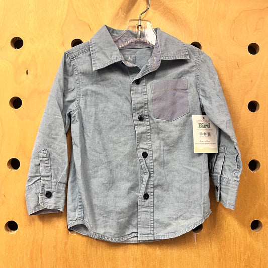Denim Pocket Button Up