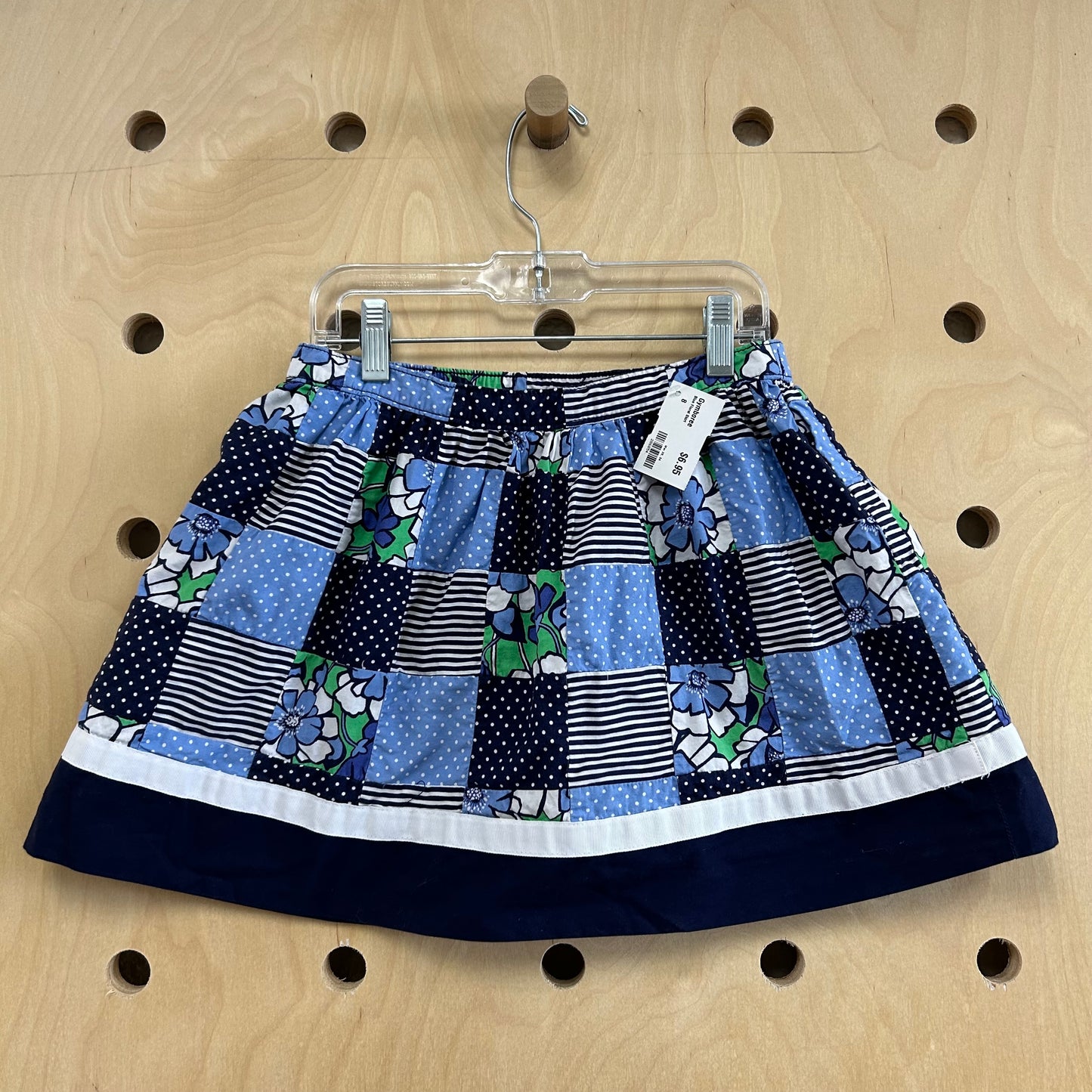 Blue Floral Skirt