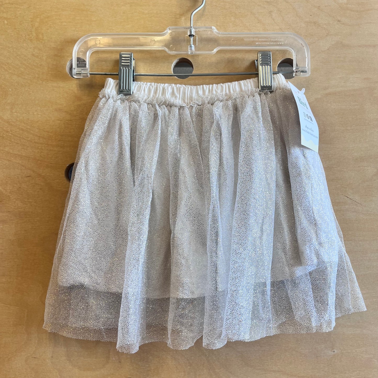 White/Gold Sparkle Tulle Skirt
