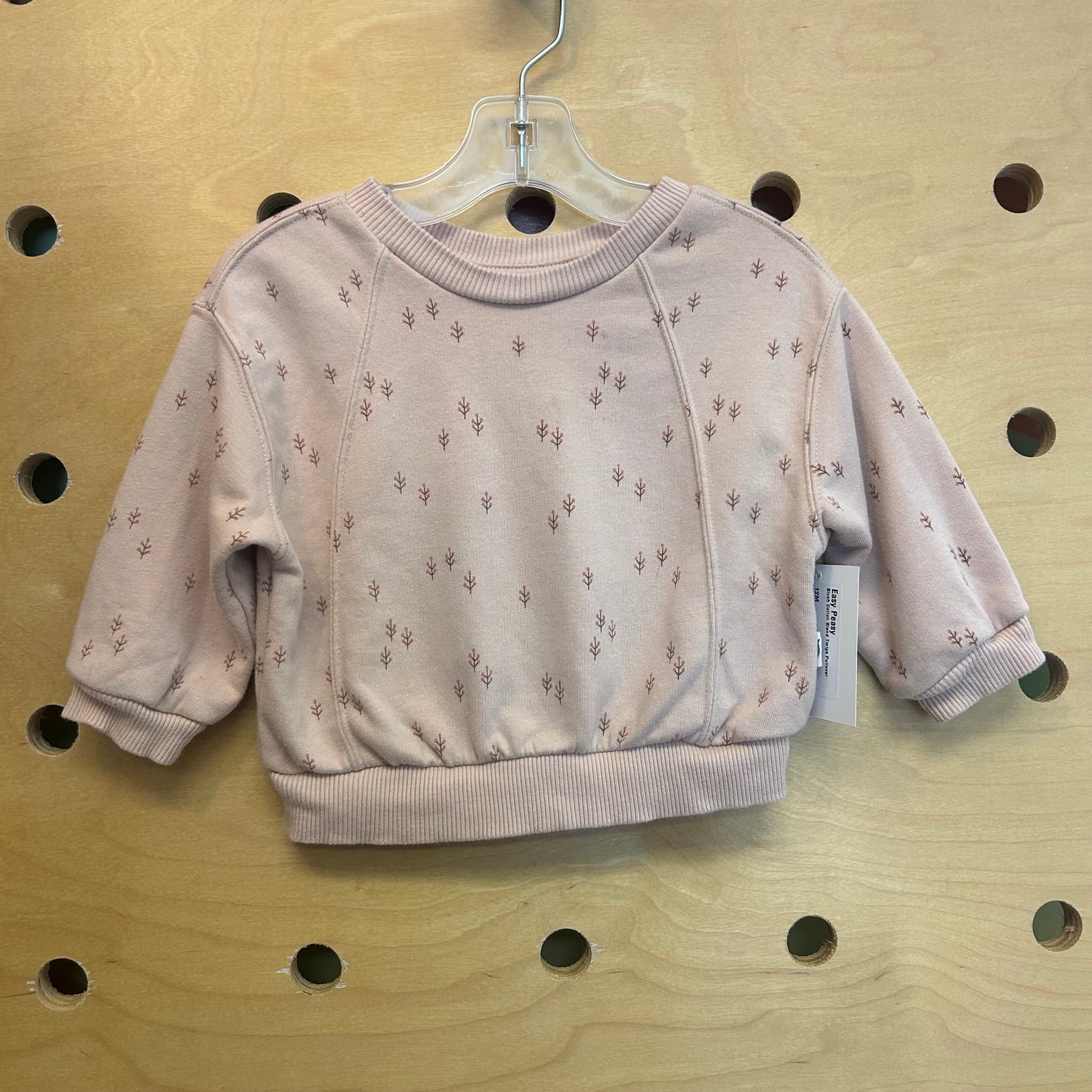 Blush Cotton Blend Twigs Pullover