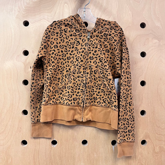 Leopard Print Zip Hoodie