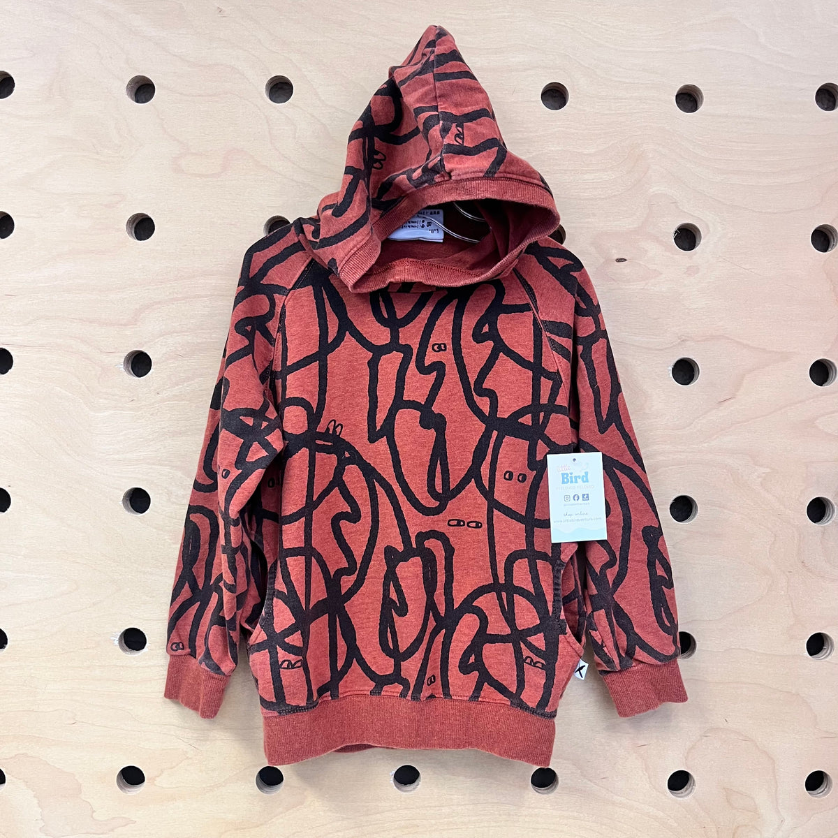 Rust & Black Doodles Hoodie