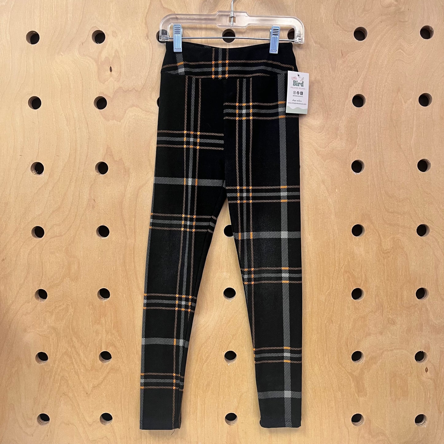 Black Plaid Soft Leggings