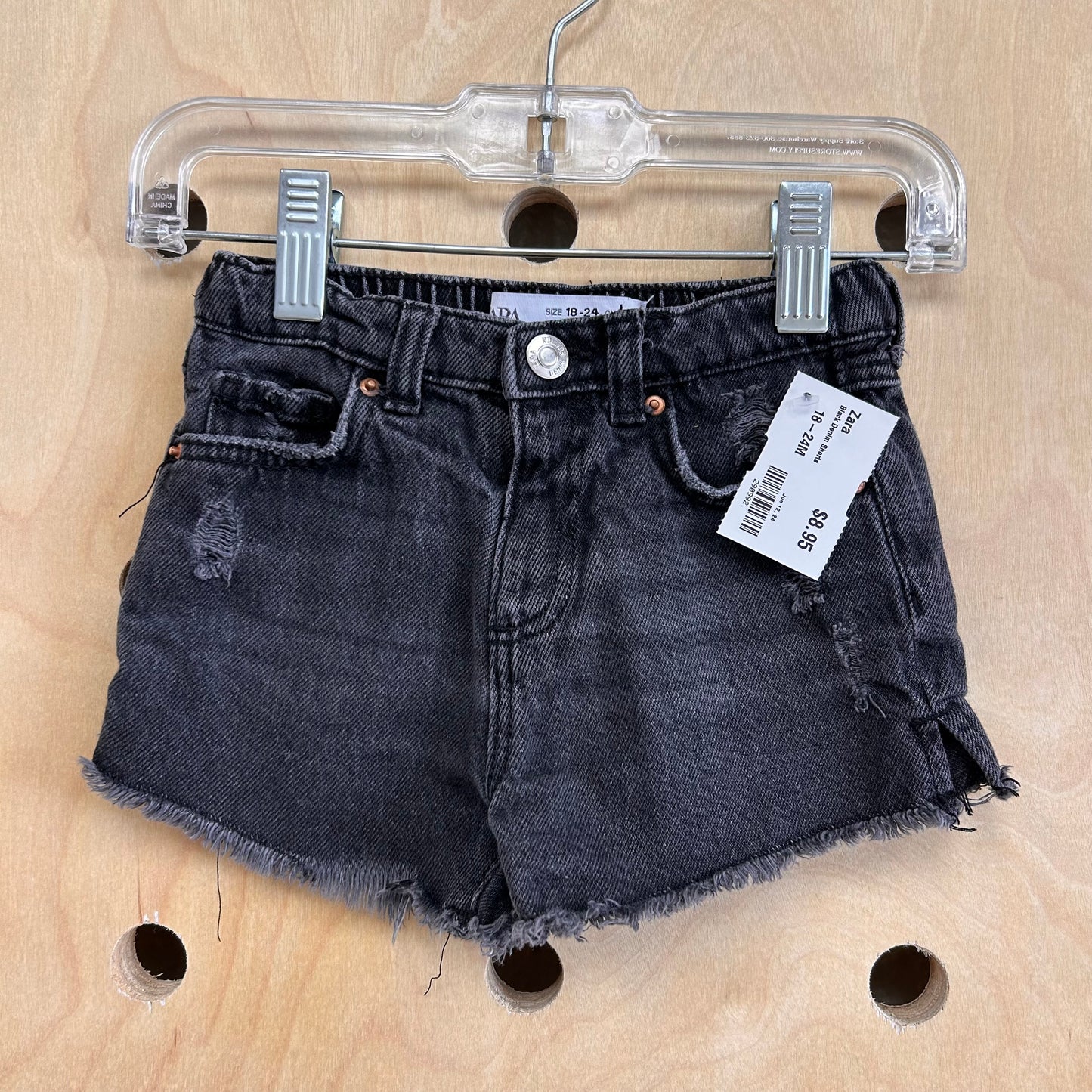 Black Denim Shorts