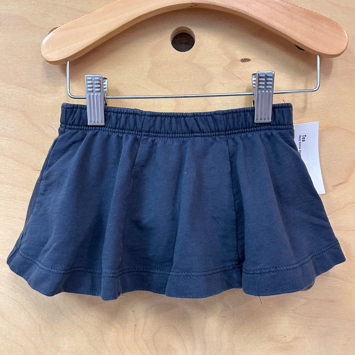 Navy Cotton Skort