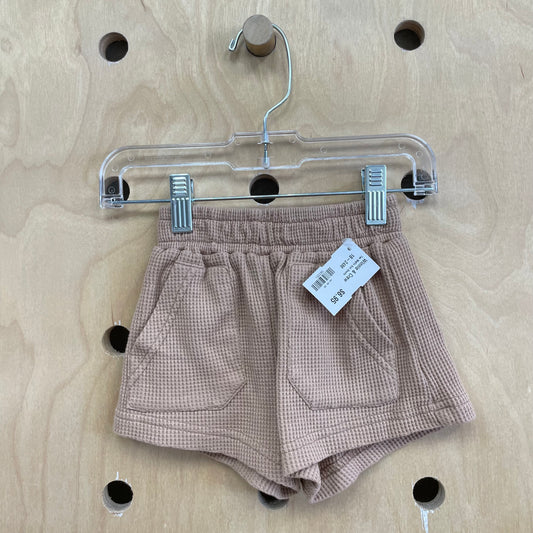 Tan Waffle Knit Shorts