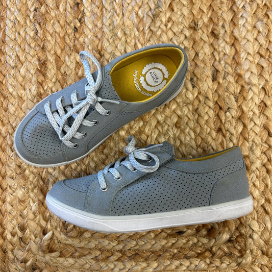 Grey Perforated Sneakers