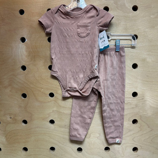 Tan Textured Bodysuit/Pants