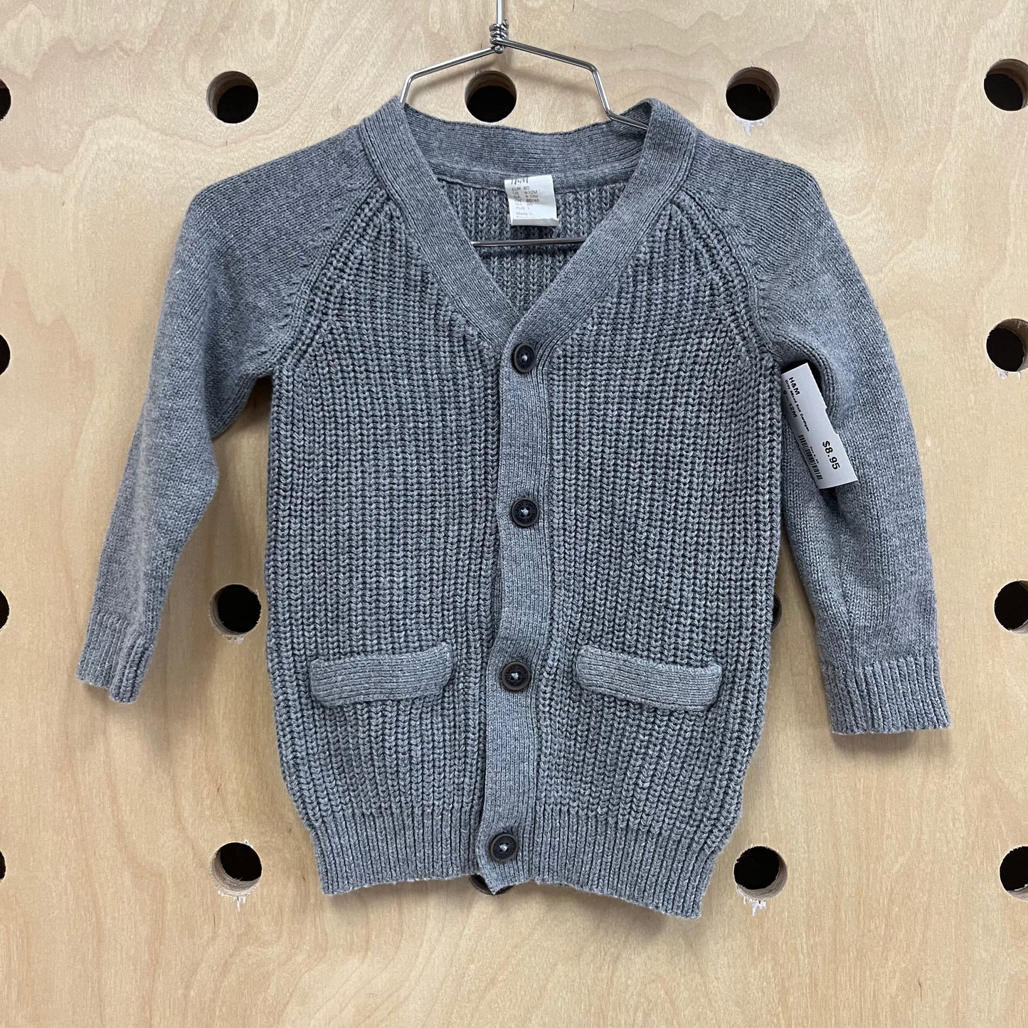 Grey Mixed Knit Cardigan